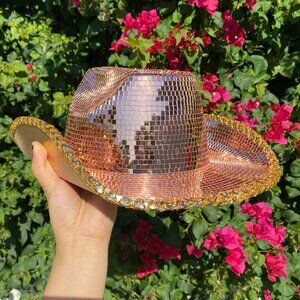 Disco Ball Mirror Cowboy Hat Cowgirl Hats for Music Festivals